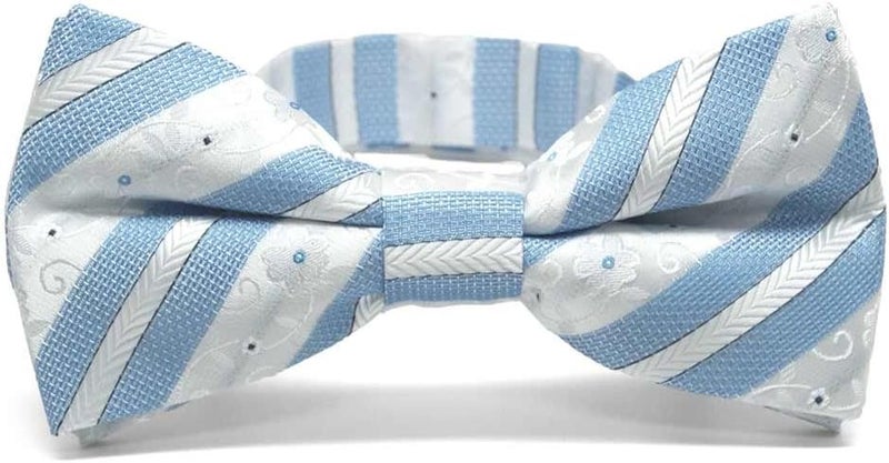 tiemart Pre-Tied Adjustable Men's Band Collar Bow Tie - Image 1